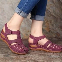Nuheel® Woman Genuine Leather Casual Orthopedic Sandal Premium Lightweight Leather Sandals
