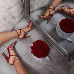 Nuheel® Ladies Sandals Summer New Pointed Fish Mouth Cross Strap Stiletto High Heels Large Size Woman 9 Nuheel® Ladies Sandals Summer New Pointed Fish Mouth Cross Strap Stiletto High Heels Large Size Woman