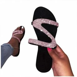 Nuheel® Woman Sandal For Women Rhinestone Comfy Flat Flops Crystal Sandals 28 Nuheel® Woman Sandal For Women Rhinestone Comfy Flat Flops Crystal Sandals