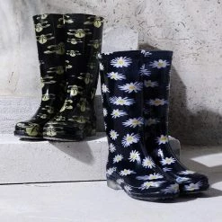 Nuheel® Rain Boots For Women Floral Print Mid Calf Slip On Water Shoes Outdoor Garden Waterproof Work Booties Functional Shoes 11 Nuheel® Rain Boots For Women Floral Print Mid Calf Slip On Water Shoes Outdoor Garden Waterproof Work Booties Functional Shoes