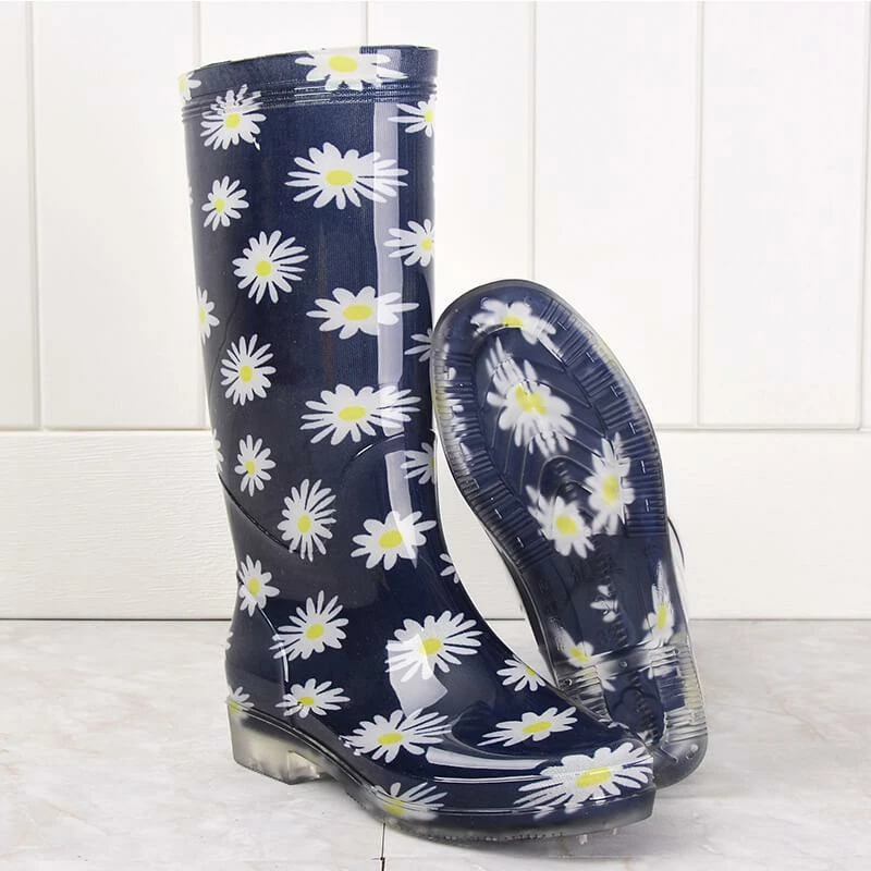 Nuheel® Rain Boots For Women Floral Print Mid Calf Slip On Water Shoes Outdoor Garden Waterproof Work Booties Functional Shoes 6 Nuheel® Rain Boots For Women Floral Print Mid Calf Slip On Water Shoes Outdoor Garden Waterproof Work Booties Functional Shoes
