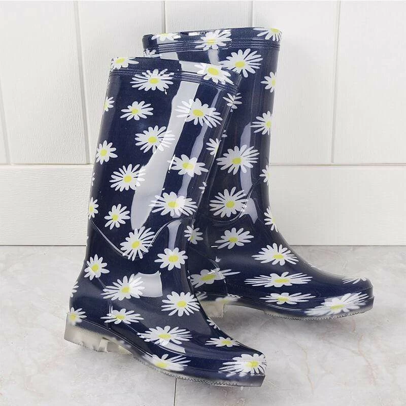 Nuheel® Rain Boots For Women Floral Print Mid Calf Slip On Water Shoes Outdoor Garden Waterproof Work Booties Functional Shoes 7 Nuheel® Rain Boots For Women Floral Print Mid Calf Slip On Water Shoes Outdoor Garden Waterproof Work Booties Functional Shoes