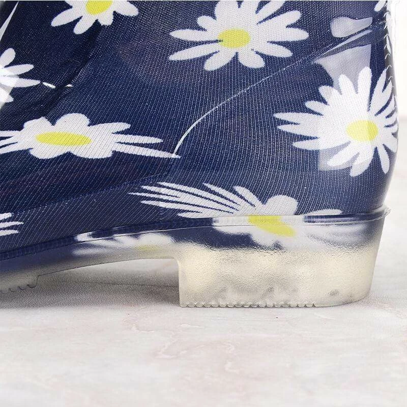 Nuheel® Rain Boots For Women Floral Print Mid Calf Slip On Water Shoes Outdoor Garden Waterproof Work Booties Functional Shoes 9 Nuheel® Rain Boots For Women Floral Print Mid Calf Slip On Water Shoes Outdoor Garden Waterproof Work Booties Functional Shoes