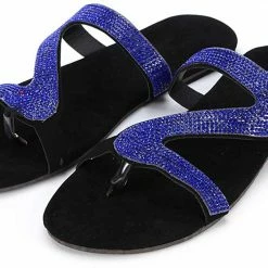 Nuheel® Woman Sandal For Women Rhinestone Comfy Flat Flops Crystal Sandals 25 Nuheel® Woman Sandal For Women Rhinestone Comfy Flat Flops Crystal Sandals