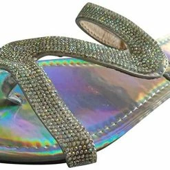 Nuheel® Woman Sandal For Women Rhinestone Comfy Flat Flops Crystal Sandals 39 Nuheel® Woman Sandal For Women Rhinestone Comfy Flat Flops Crystal Sandals