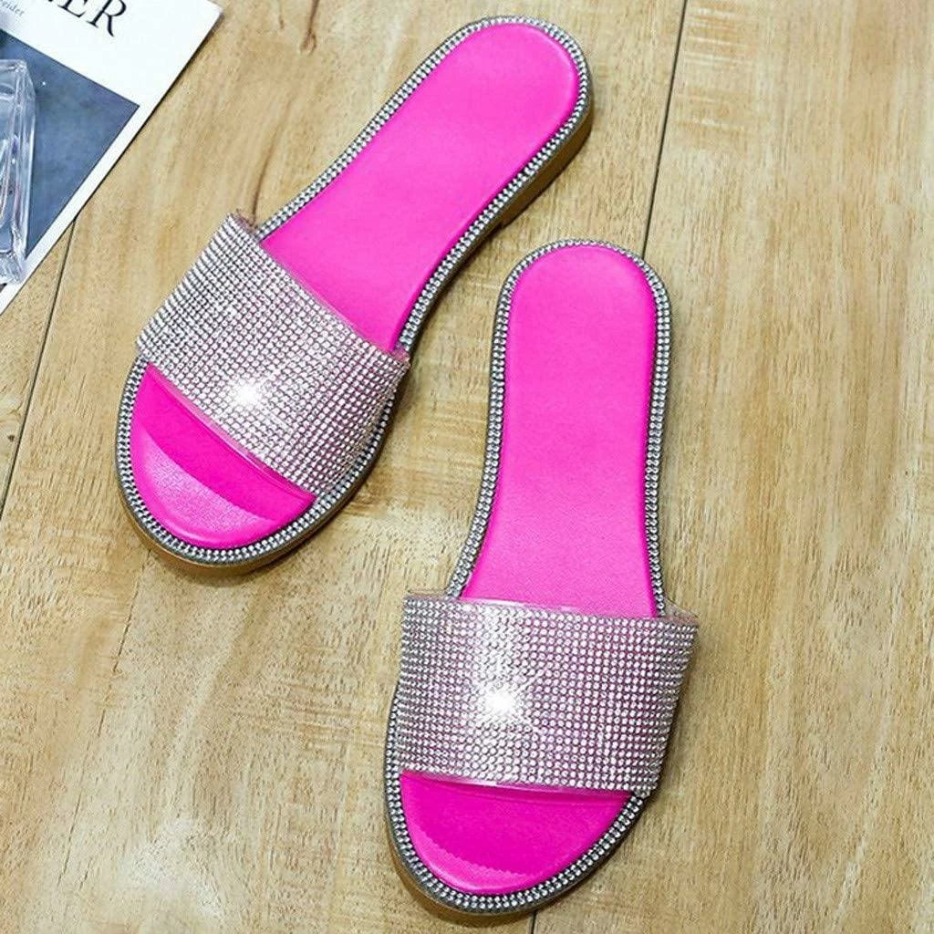 Nuheel® Sandal For Women Rhinestone Comfy Flat Flops Crystal Sandals 11 Nuheel® Sandal For Women Rhinestone Comfy Flat Flops Crystal Sandals