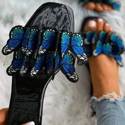 Nuheel® Sandal For Women Rhinestone Comfy Flat Flops Crystal Sandals Woman