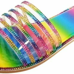 Nuheel® Sandal For Women Rhinestone Comfy Flat Flops Crystal Sandals Woman 26 Nuheel® Sandal For Women Rhinestone Comfy Flat Flops Crystal Sandals Woman