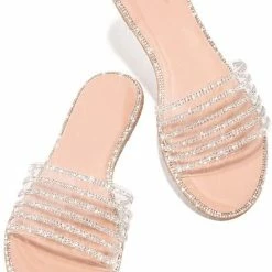 Nuheel® Sandal For Women Rhinestone Comfy Flat Flops Crystal Sandals Woman 21 Nuheel® Sandal For Women Rhinestone Comfy Flat Flops Crystal Sandals Woman