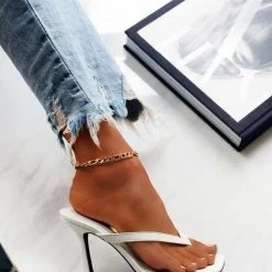 Nuheel® Women Fashion Thong Mid Heels Sandals Flip Flops Open Toe Casual Daily Wearing Dress Shoes Party Woman