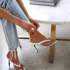 Nuheel® Women Fashion Thong Mid Heels Sandals Flip Flops Open Toe Casual Daily Wearing Dress Shoes Party Woman