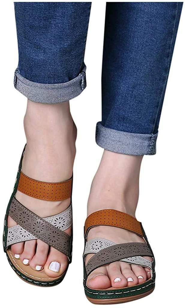 Nuheel® Women Premium Orthopedic Open Toe Vintage Anti-Slip Breathable Sandals Woman 30 Nuheel® Women Premium Orthopedic Open Toe Vintage Anti-Slip Breathable Sandals Woman