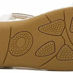 Nuheel® Women Rhinestone Sandals T-Strap Buckle Bohemian Pearl Crystal Flat Sandals