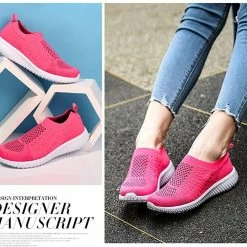 Nuheel® Woman Women's Casual Walking Shoes Breathable Mesh Work Slip-on Lightweight Sneakers