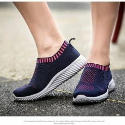 Nuheel® Woman Women's Casual Walking Shoes Breathable Mesh Work Slip-on Sneakers