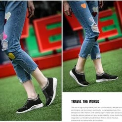 Nuheel® Woman Women's Casual Walking Shoes Breathable Mesh Work Slip-on Sneakers