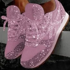 Nuheel® Women's Trainers Athletic Shoes Muffin Rhinestone Crystal Sneakers Sequins Bling Bling Sneakers Woman 25 Nuheel® Women's Trainers Athletic Shoes Muffin Rhinestone Crystal Sneakers Sequins Bling Bling Sneakers Woman
