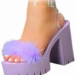 Nuheel® Womens Platform Sandals Chunky Heel Open Toe Strap High Heeled Dress Pumps