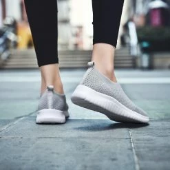 Nuheel Woman Womens Walking Shoes Lightweight Elastic Sock Athletic Running Shoes Mesh Sneakers Comfort Work Shoe