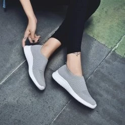 Nuheel Woman Womens Walking Shoes Lightweight Elastic Sock Athletic Running Shoes Mesh Sneakers Comfort Work Shoe