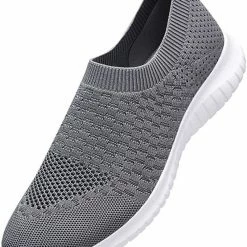 Nuheel Woman Womens Walking Shoes Lightweight Elastic Sock Athletic Running Shoes Mesh Sneakers Comfort Work Shoe