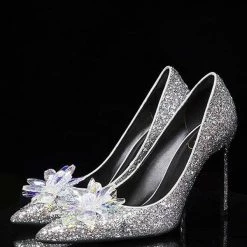Nuheel® Nuheel Crystal Bridal Shoes Sheepskin Wedding Shoes For Bride Stiletto Bridesmaid Shoes 12 10 Nuheel® Nuheel Crystal Bridal Shoes Sheepskin Wedding Shoes For Bride Stiletto Bridesmaid Shoes 12