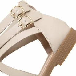 Nuheel® Woman Women Summer Gladiator Sandals Rhinestone Slingback Flat Sandals