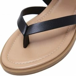 Nuheel® Woman Women Summer Gladiator Sandals Rhinestone Slingback Flat Sandals