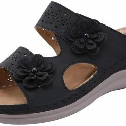 Nuheel® Womens Casual Sommer Sandals Comfy Foot Massage Slippers Boho Handmade Flower Wedges Walking Shoes 72 Nuheel® Womens Casual Sommer Sandals Comfy Foot Massage Slippers Boho Handmade Flower Wedges Walking Shoes