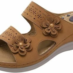 Nuheel® Womens Casual Sommer Sandals Comfy Foot Massage Slippers Boho Handmade Flower Wedges Walking Shoes 51 Nuheel® Womens Casual Sommer Sandals Comfy Foot Massage Slippers Boho Handmade Flower Wedges Walking Shoes
