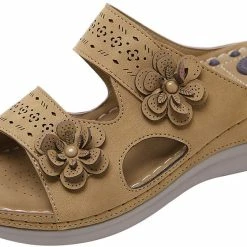 Nuheel® Womens Casual Sommer Sandals Comfy Foot Massage Slippers Boho Handmade Flower Wedges Walking Shoes 58 Nuheel® Womens Casual Sommer Sandals Comfy Foot Massage Slippers Boho Handmade Flower Wedges Walking Shoes