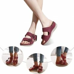 Nuheel® Womens Casual Sommer Sandals Comfy Foot Massage Slippers Boho Handmade Flower Wedges Walking Shoes 49 Nuheel® Womens Casual Sommer Sandals Comfy Foot Massage Slippers Boho Handmade Flower Wedges Walking Shoes