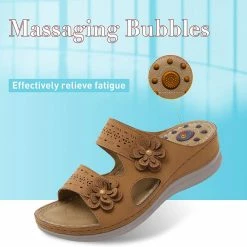 Nuheel® Womens Casual Sommer Sandals Comfy Foot Massage Slippers Boho Handmade Flower Wedges Walking Shoes 53 Nuheel® Womens Casual Sommer Sandals Comfy Foot Massage Slippers Boho Handmade Flower Wedges Walking Shoes