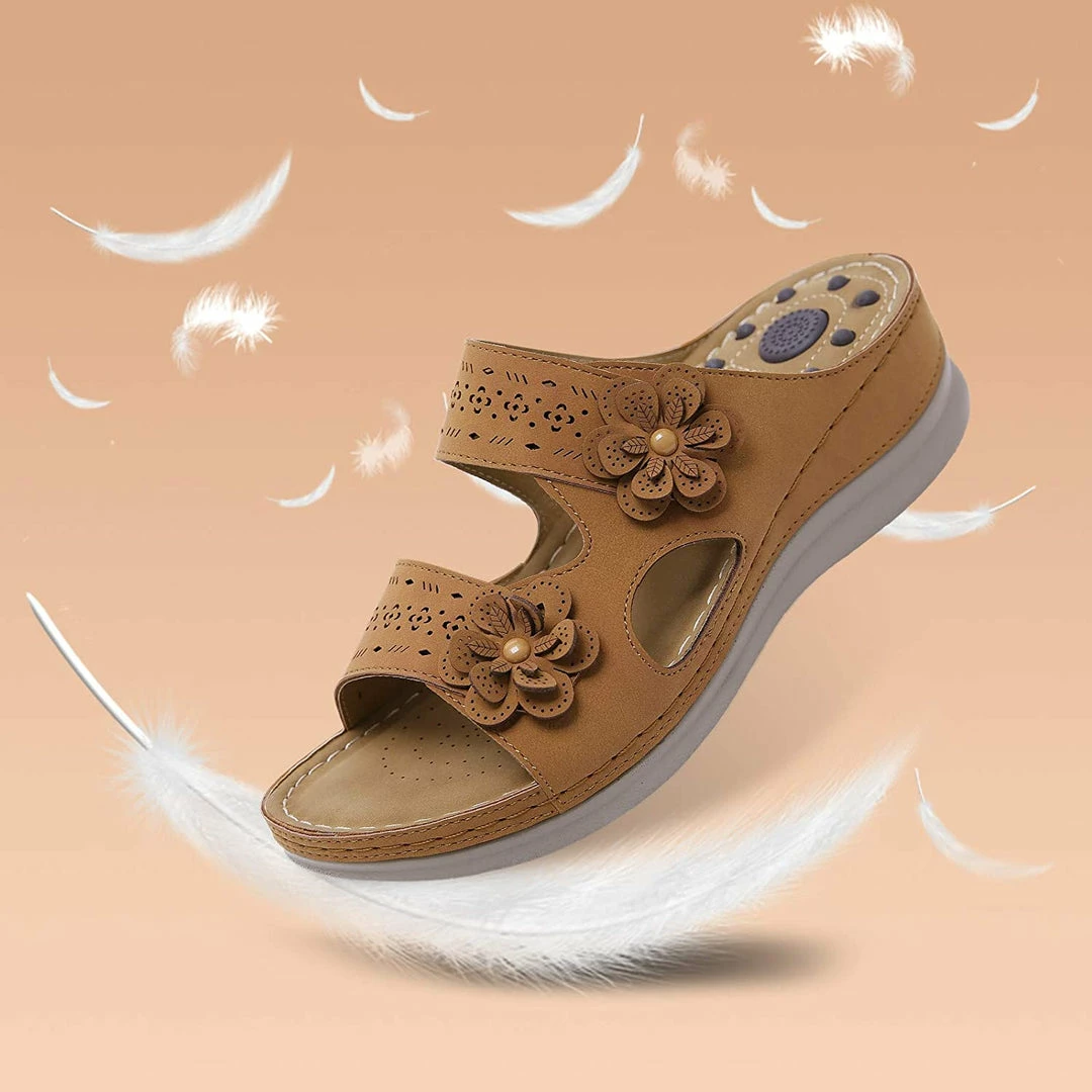 Nuheel® Womens Casual Sommer Sandals Comfy Foot Massage Slippers Boho Handmade Flower Wedges Walking Shoes 13 Nuheel® Womens Casual Sommer Sandals Comfy Foot Massage Slippers Boho Handmade Flower Wedges Walking Shoes