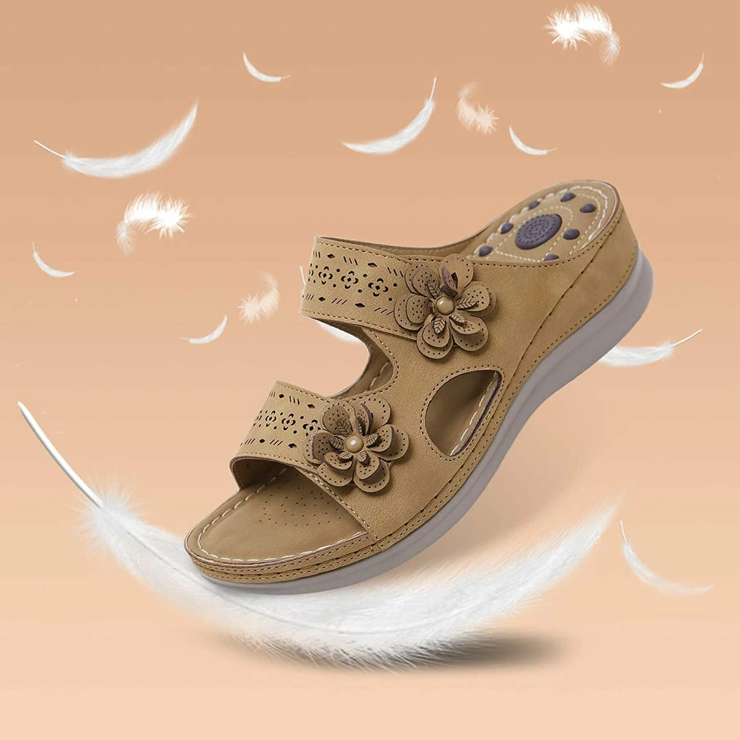 Nuheel® Womens Casual Sommer Sandals Comfy Foot Massage Slippers Boho Handmade Flower Wedges Walking Shoes 20 Nuheel® Womens Casual Sommer Sandals Comfy Foot Massage Slippers Boho Handmade Flower Wedges Walking Shoes