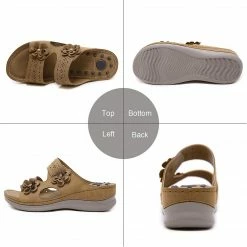 Nuheel® Womens Casual Sommer Sandals Comfy Foot Massage Slippers Boho Handmade Flower Wedges Walking Shoes 62 Nuheel® Womens Casual Sommer Sandals Comfy Foot Massage Slippers Boho Handmade Flower Wedges Walking Shoes