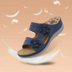 Nuheel® Womens Casual Sommer Sandals Comfy Foot Massage Slippers Boho Handmade Flower Wedges Walking Shoes 68 Nuheel® Womens Casual Sommer Sandals Comfy Foot Massage Slippers Boho Handmade Flower Wedges Walking Shoes