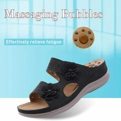 Nuheel® Womens Casual Sommer Sandals Comfy Foot Massage Slippers Boho Handmade Flower Wedges Walking Shoes 74 Nuheel® Womens Casual Sommer Sandals Comfy Foot Massage Slippers Boho Handmade Flower Wedges Walking Shoes