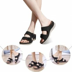 Nuheel® Womens Casual Sommer Sandals Comfy Foot Massage Slippers Boho Handmade Flower Wedges Walking Shoes 77 Nuheel® Womens Casual Sommer Sandals Comfy Foot Massage Slippers Boho Handmade Flower Wedges Walking Shoes