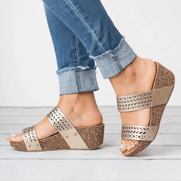 Nuheel® Wedges Slide Platform Sandals Women's Platform Wedge Heel Peep Toe PU Sandals Summer Fashion Slippers Woman 6 Nuheel® Wedges Slide Platform Sandals Women's Platform Wedge Heel Peep Toe PU Sandals Summer Fashion Slippers Woman