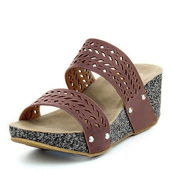 Nuheel® Wedges Slide Platform Sandals Women's Platform Wedge Heel Peep Toe PU Sandals Summer Fashion Slippers Woman 4 Nuheel® Wedges Slide Platform Sandals Women's Platform Wedge Heel Peep Toe PU Sandals Summer Fashion Slippers Woman