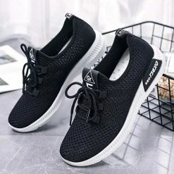 Nuheel® Nuheel Breathable White Sneakers For Women Comfortable Best Running TENNIS Shoes Casual Shoes Knit Shoes