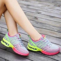 Nuheel® Knit Shoes Nuheel Breathable With Airbag Sneakers For Women Comfortable Best Running Shoes Casual Shoes TENNIS
