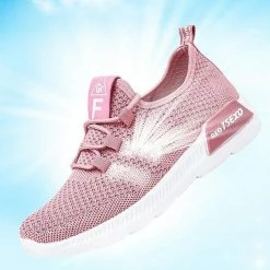 Nuheel® Nuheel Breathable White Sneakers For Women Comfortable Best Running TENNIS Shoes Casual Shoes Knit Shoes