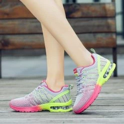 Nuheel® Knit Shoes Nuheel Breathable With Airbag Sneakers For Women Comfortable Best Running Shoes Casual Shoes TENNIS