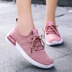 Nuheel® Nuheel Breathable White Sneakers For Women Comfortable Best Running TENNIS Shoes Casual Shoes Knit Shoes