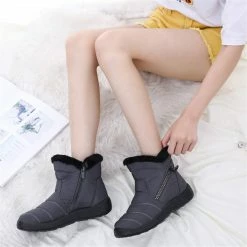 Nuheel® Snow Boots For Womens Warm Fur Lined Booties Thickening Shoes Woman