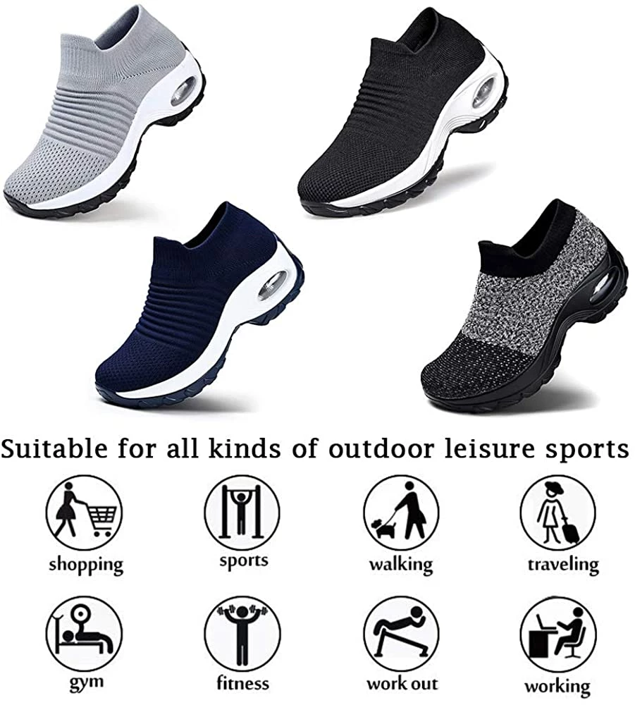 Nuheel® Woman Womens Cushion Walking Shoes Sock Sneakers Tennis Shoes 26 Nuheel® Woman Womens Cushion Walking Shoes Sock Sneakers Tennis Shoes