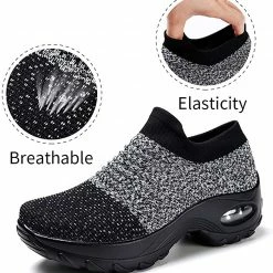 Nuheel® Woman Womens Cushion Walking Shoes Sock Sneakers Tennis Shoes