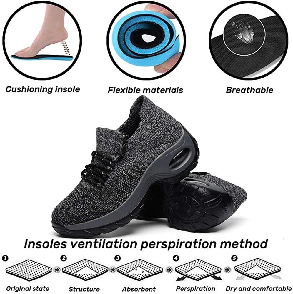 Nuheel® Woman Womens Cushion Walking Shoes Sock Sneakers Tennis Shoes 79 Nuheel® Woman Womens Cushion Walking Shoes Sock Sneakers Tennis Shoes